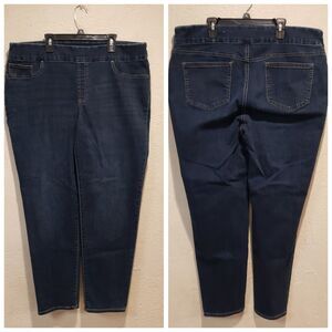 Chico's Jeans Women's 3R US-16R Blue High-Rise Pull On Jegging Ankle